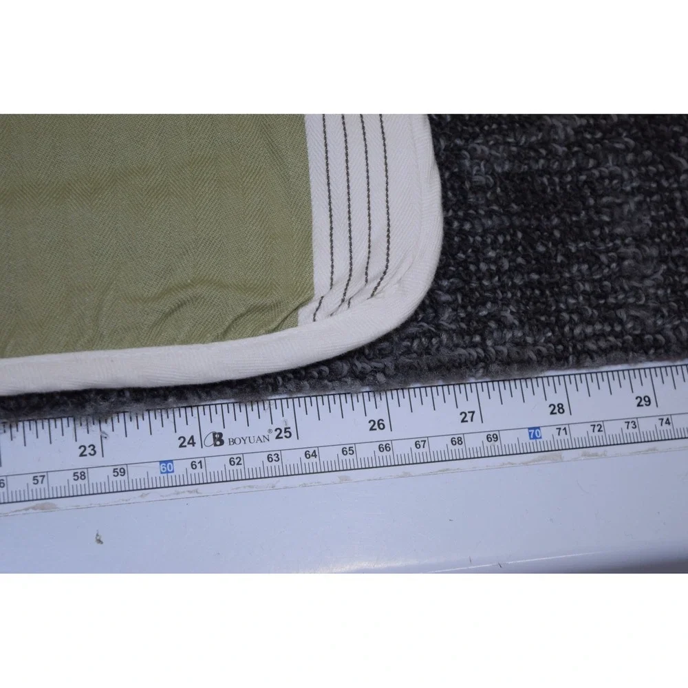 Restoration Hardware WESTPORT Bedding EURO Pillow Sham Heavy Cotton Striped 26